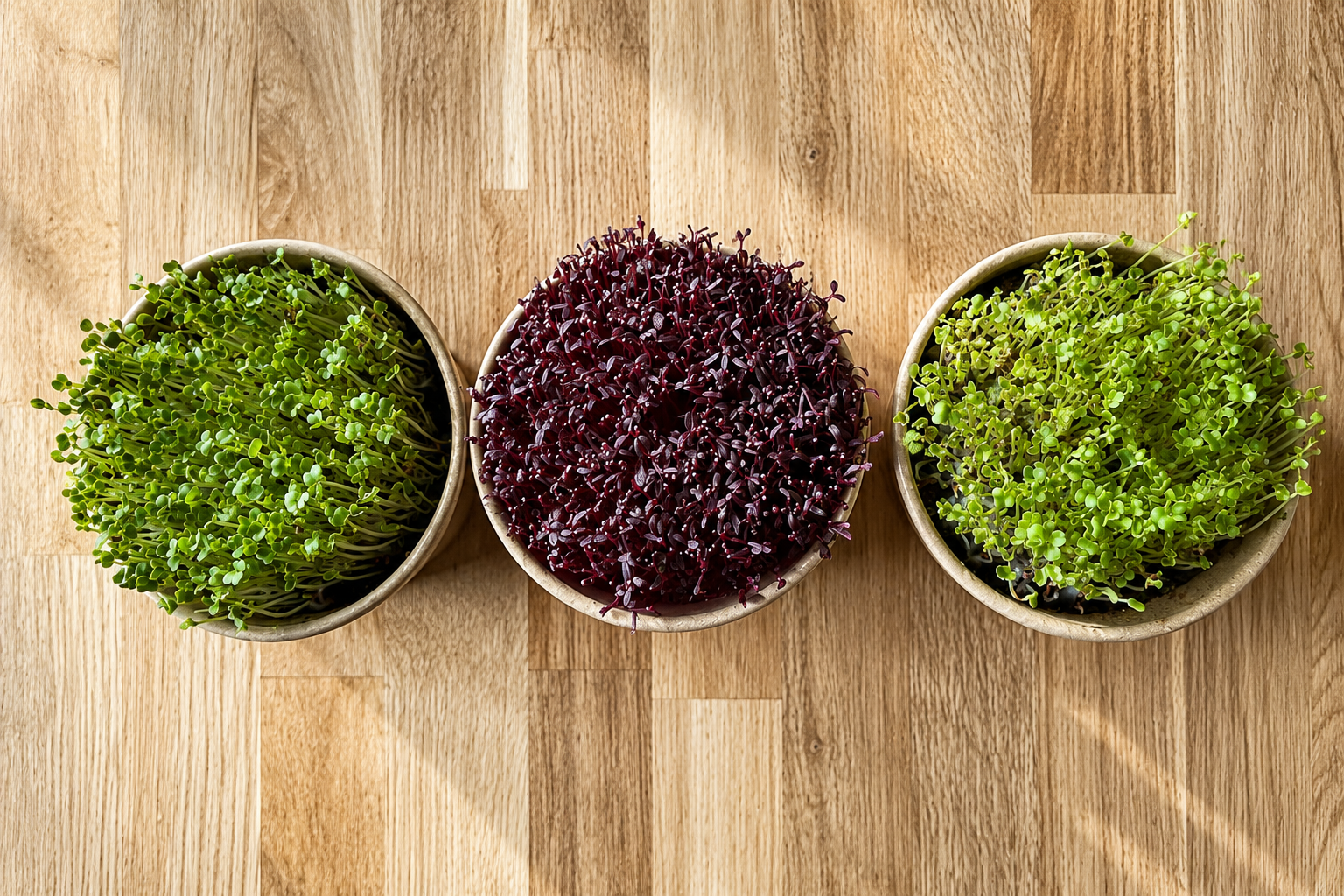 Druhy microgreens